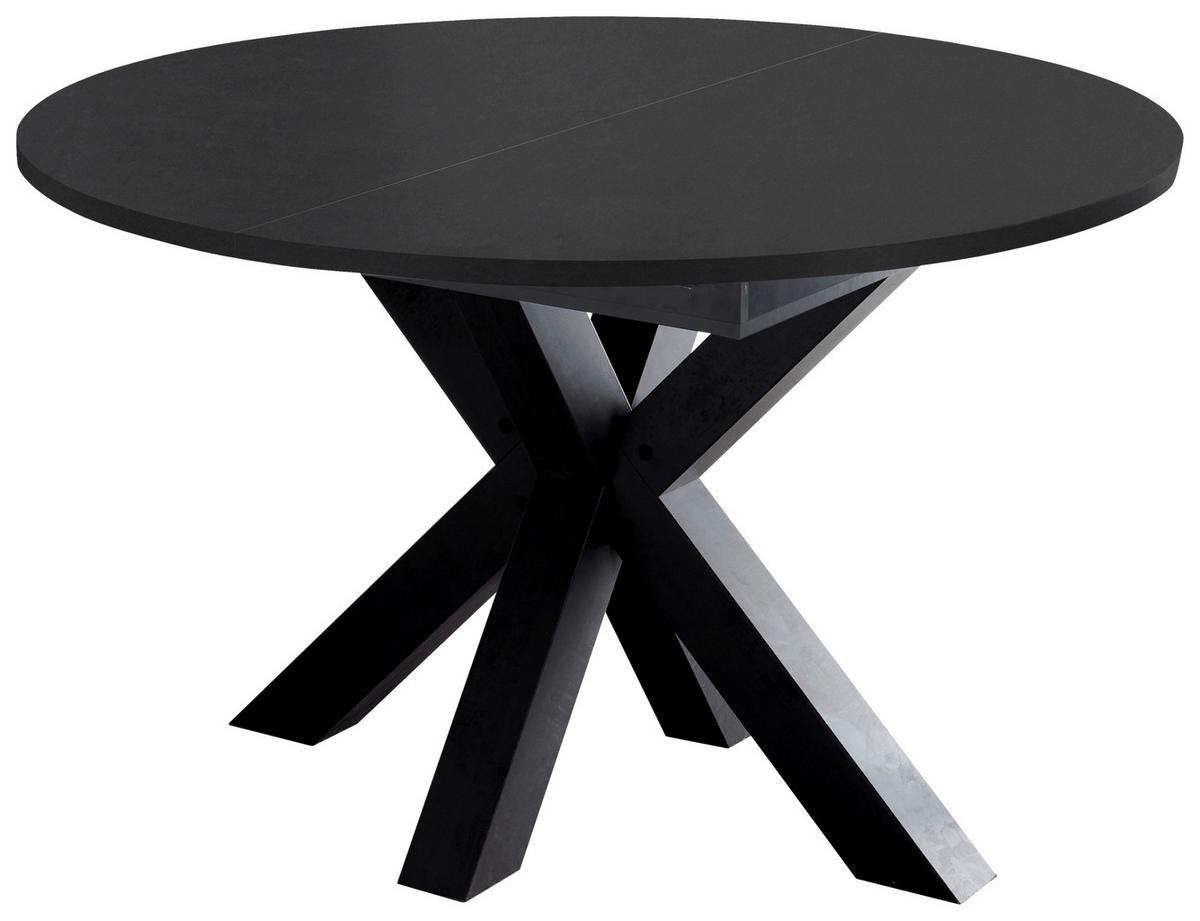Ausziehtisch in Schwarz - Schwarz, MODERN, Holzwerkstoff (110-150/110/78cm) - ecoTree