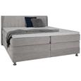 Boxspringbett in Hellgrau ca. 160x200cm - Chromfarben/Hellgrau, KONVENTIONELL, Kunststoff/Textil (160/200cm) - Premium Living Boxspringbett in Hellgrau ca. 160x200cm - Chromfarben/Hellgrau, KONVENTIONELL, Kunststoff/Textil (160/200cm) - Premium Living