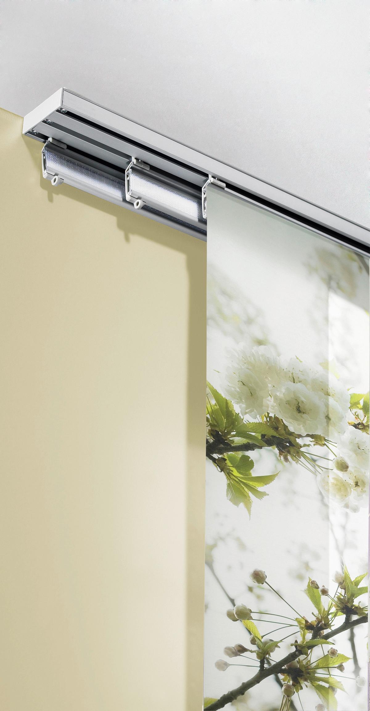 SZYNA DO ZASŁON PANELOWYCH 90000-005 3-CZĘŚCIOWY  ZESTAW - biały, Design, metal (160cm) - Homeware