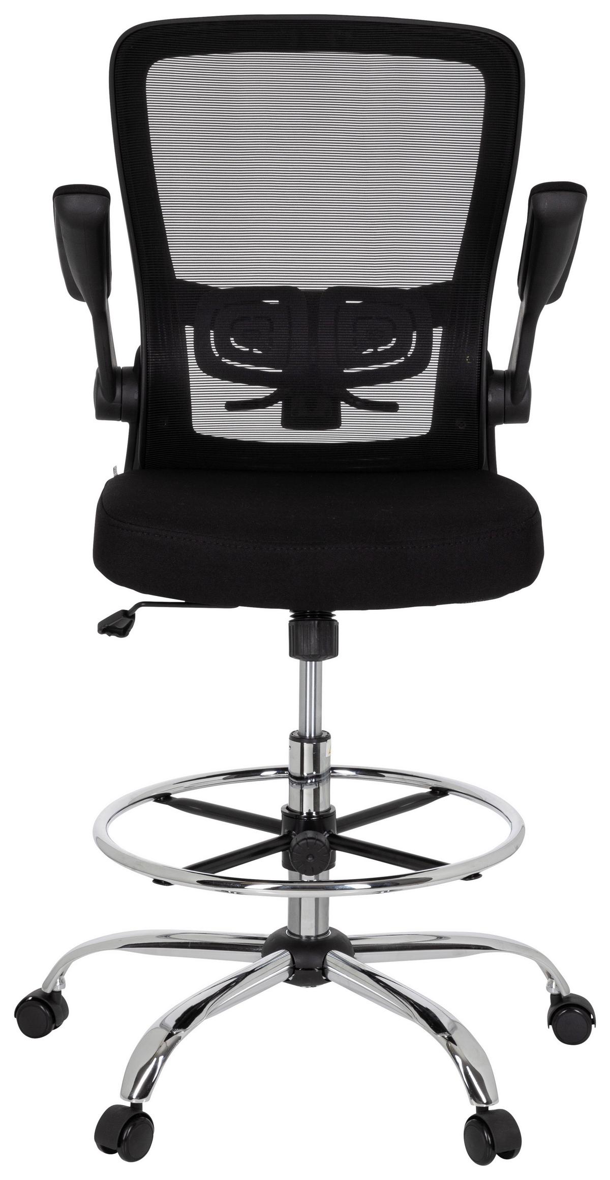 Pisarniški Stol Vendo Work, Črna - srebrne barve/črna, Basics, kovina/umetna masa (60/107/58cm) - MID.YOU