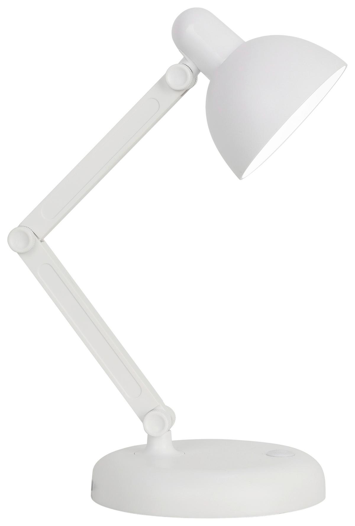 Led Asztali Lámpa Schwank - fehér, Modern, műanyag (12,5/34cm) - Modern Living