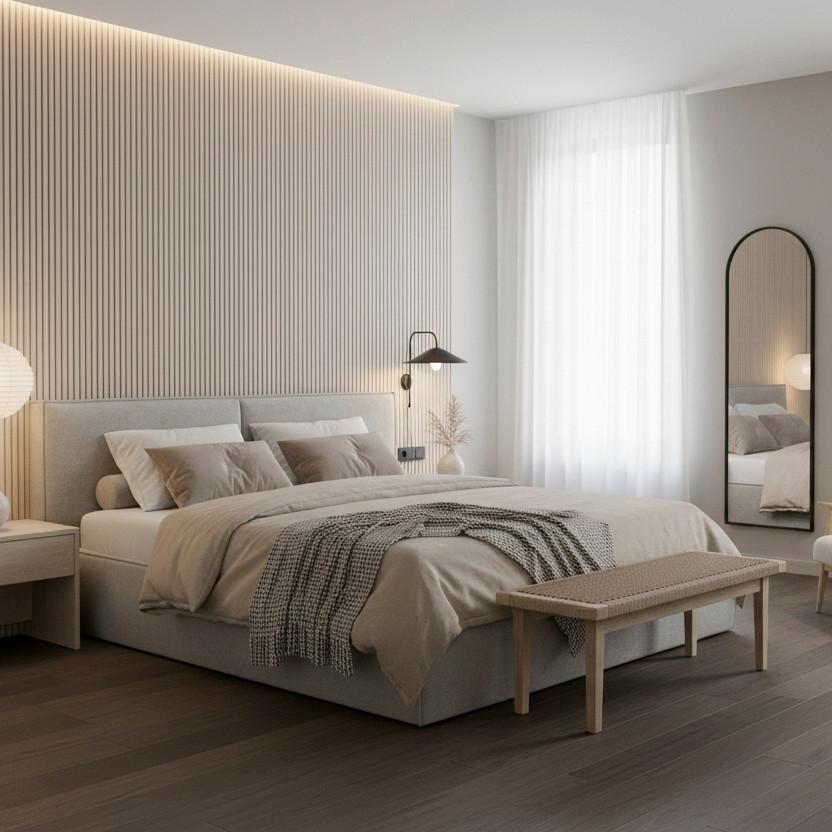 STOPPAD SÄNG SERENA - svart/grå, Modern, metall/trämaterial (180/200cm) - Bessagi Home