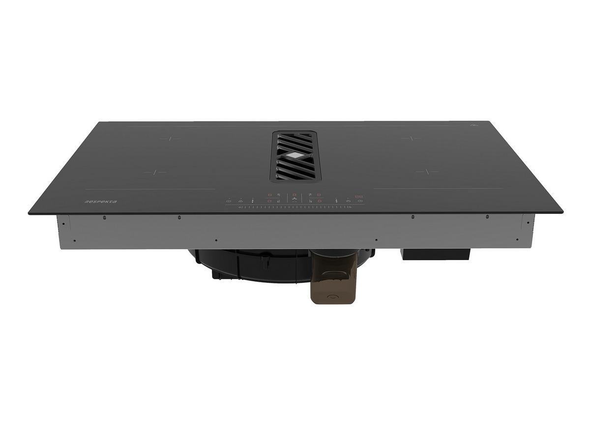 Kuhalna Plošča Z Napo Calima, 83x52cm - črna, Basics, steklo (83/20/51,5cm) - Respekta