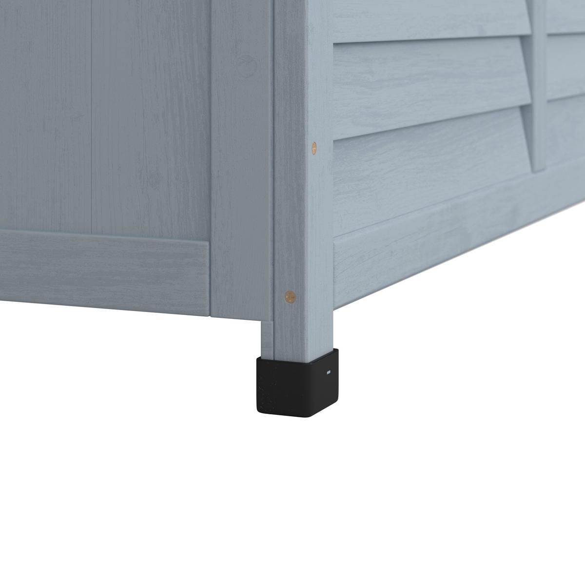 Kissenbox Joris Grau aus Echtholz - Grau, MODERN, Holz (127/60/56cm) - Bessagi Garden