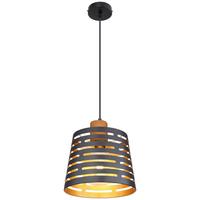 Svjetiljka Viseća 15451h - prirodne boje/zlatne boje, Natur, drvo/metal (25/120cm) - Globo
