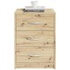 Noćni Ormarić Pepe - srebrne boje/boje hrasta, drvni materijal/plastika (38,5/54/28cm) - Based