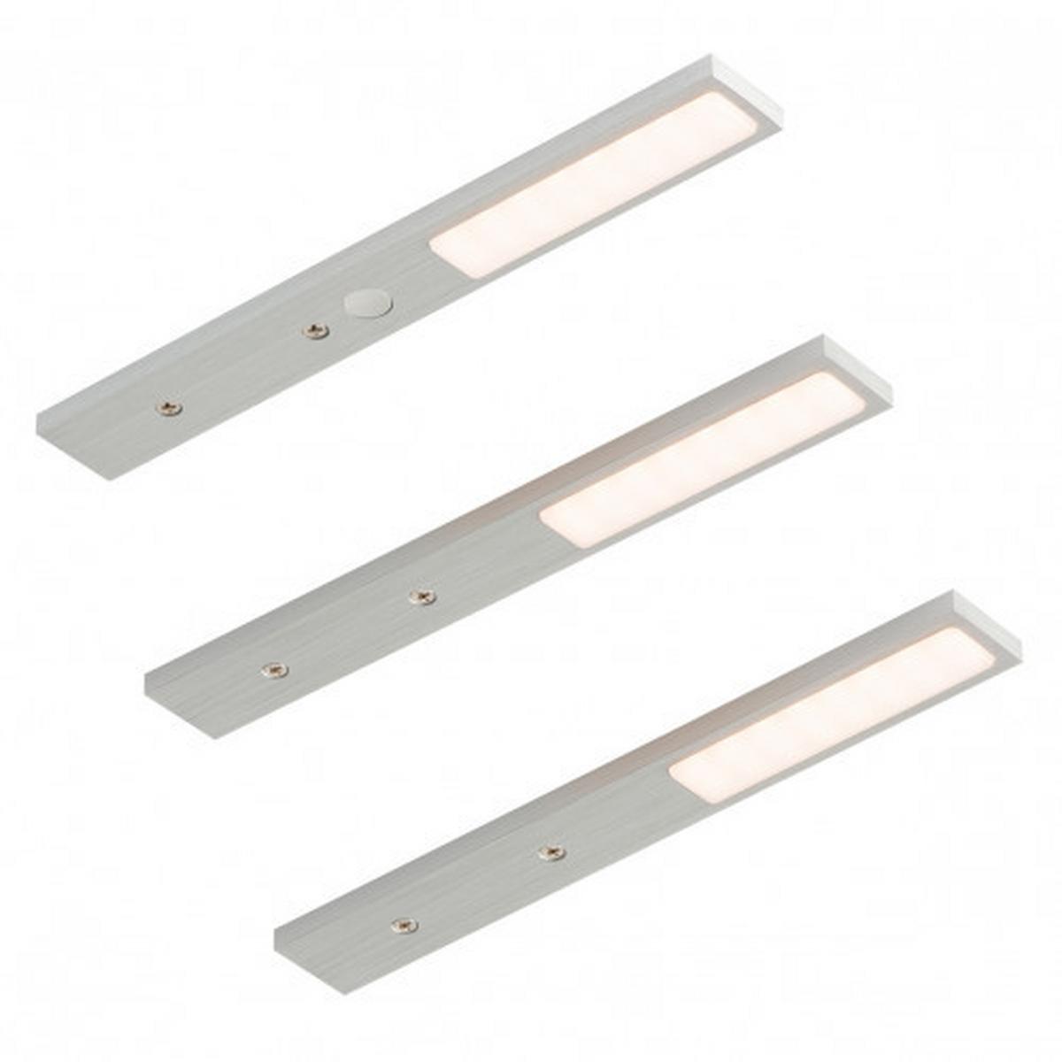 Unterbauleuchten-Set 418823, 3 Stück - Metall (19,7/2,5/6cm) - Based
