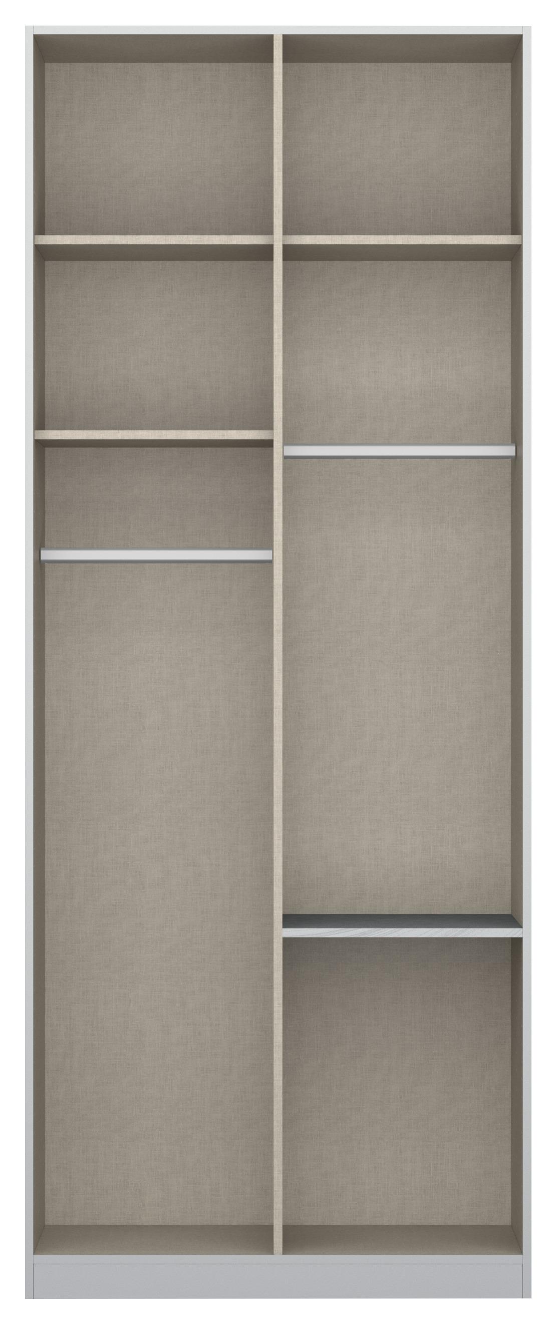 DULAP USI ROTATIVE ALABAMA - gri deschis/stejar Artisan, Modern, material pe bază de lemn (91/229/54cm)