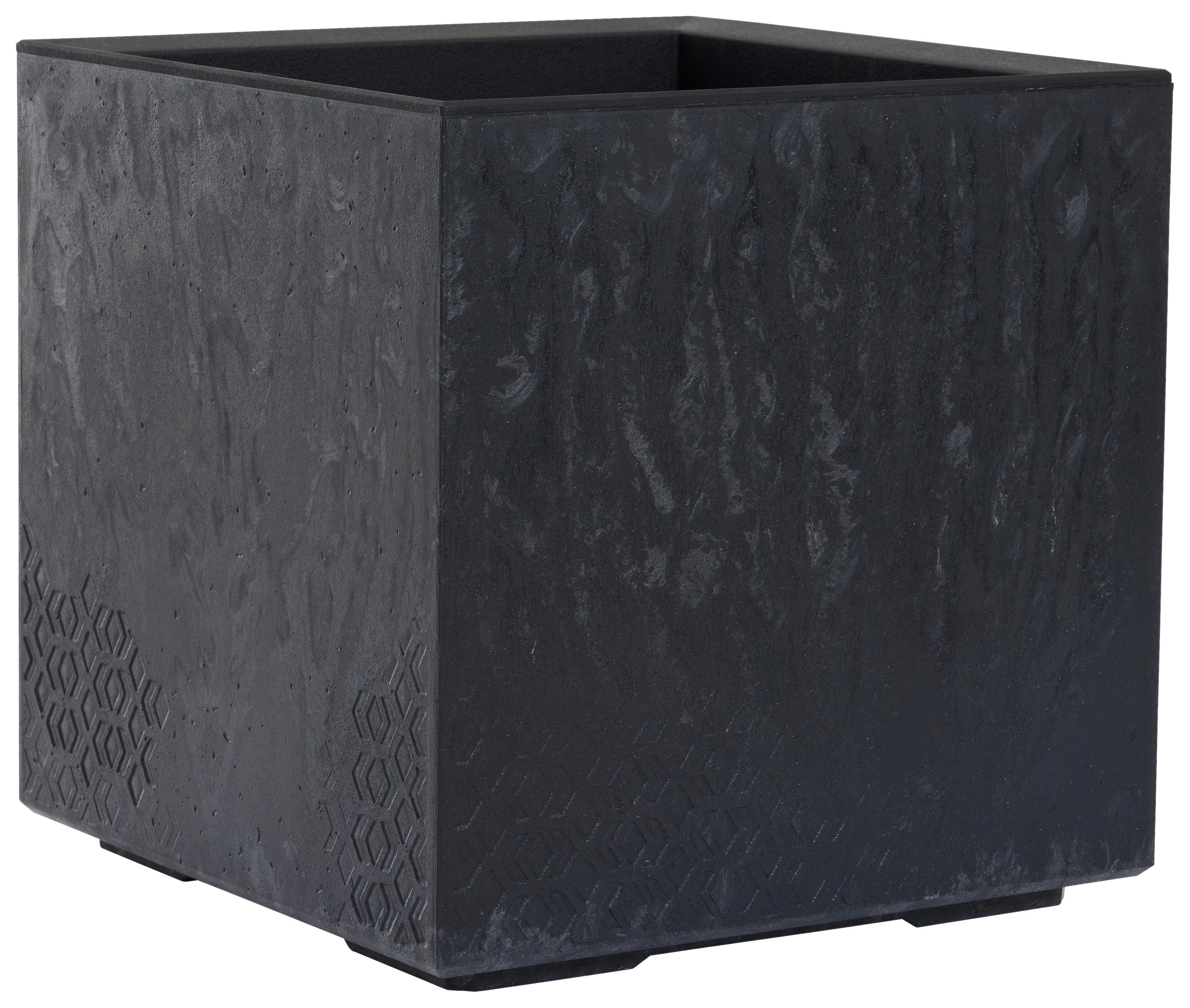 Blumenkasten Schwarz - Schwarz, Basics, Kunststoff (40/40/40cm) - Siena Garden