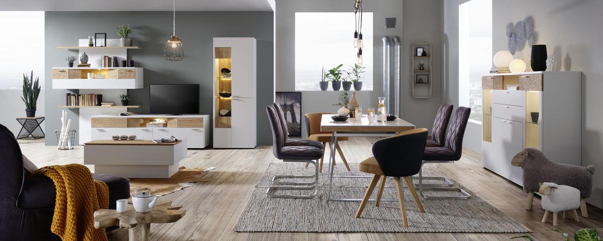 Wandpaneel in Weiß - Weiß, MODERN, Holzwerkstoff (150/204/25cm) - Premium Living