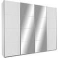 Schwebetürenschrank in Weiß mit Spiegel - KONVENTIONELL, Holzwerkstoff/Metall (361/211/62cm) - Premium Living Schwebetürenschrank in Weiß mit Spiegel - KONVENTIONELL, Holzwerkstoff/Metall (361/211/62cm) - Premium Living