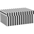 Geschenkbox Vera in Schwarz/Weiß - Schwarz/Weiß, MODERN, Karton (25,5/18/11cm) - MÖMAX modern living