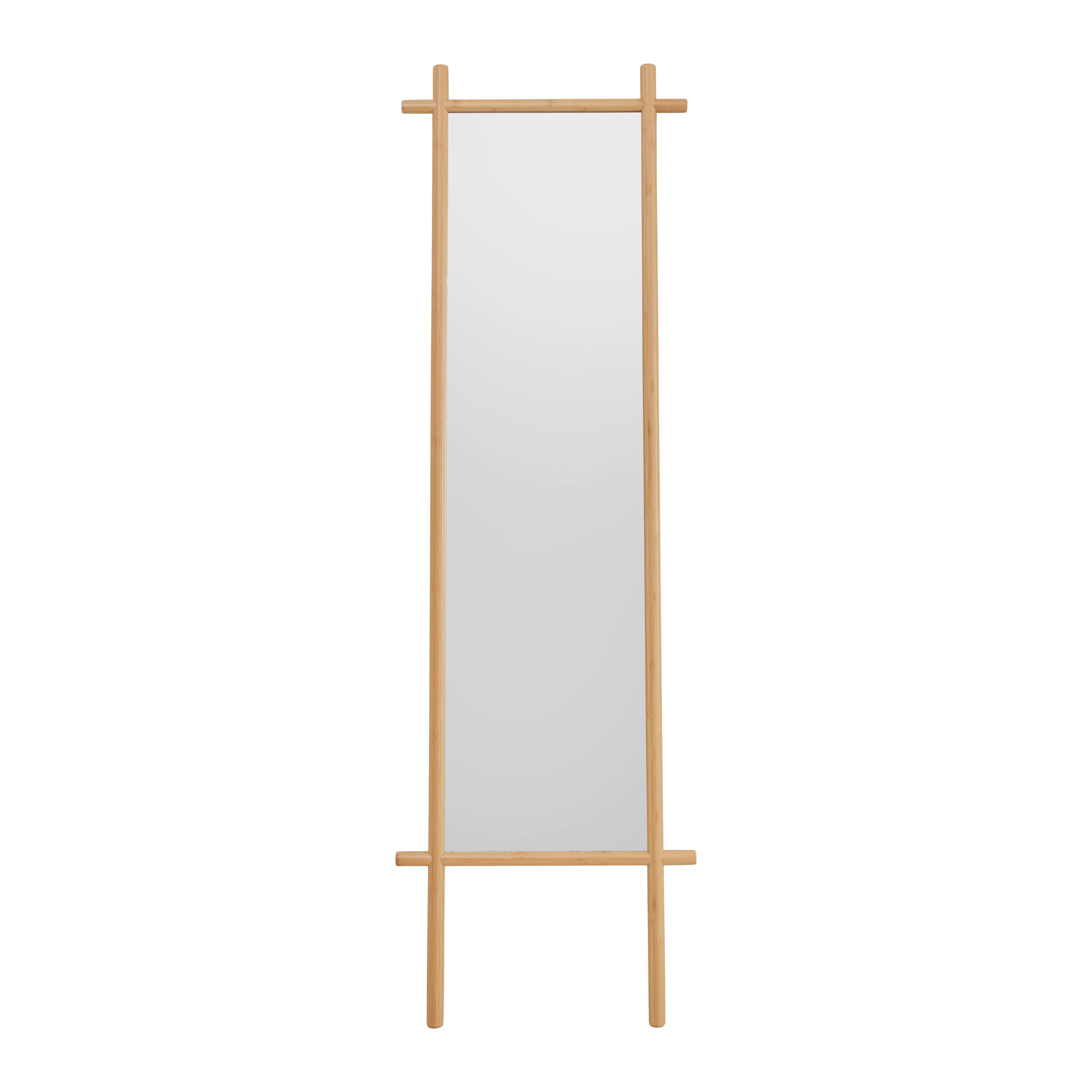 Standspiegel Bonnie Naturfarben ca. 55x180cm - Naturfarben, MODERN, Glas/Holz (55/180/3.2cm) - Mömax
