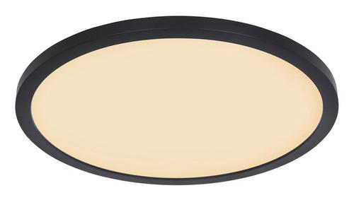 LED-Deckenleuchte Sapana max. 18 Watt - Opal/Schwarz, Basics, Kunststoff (29,4/2,5cm) - Globo