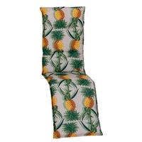 Relaxsesselauflage ca. 170x46 cm Beige Ananas - Beige, Basics, Textil (170/46/8cm) - Gardenson