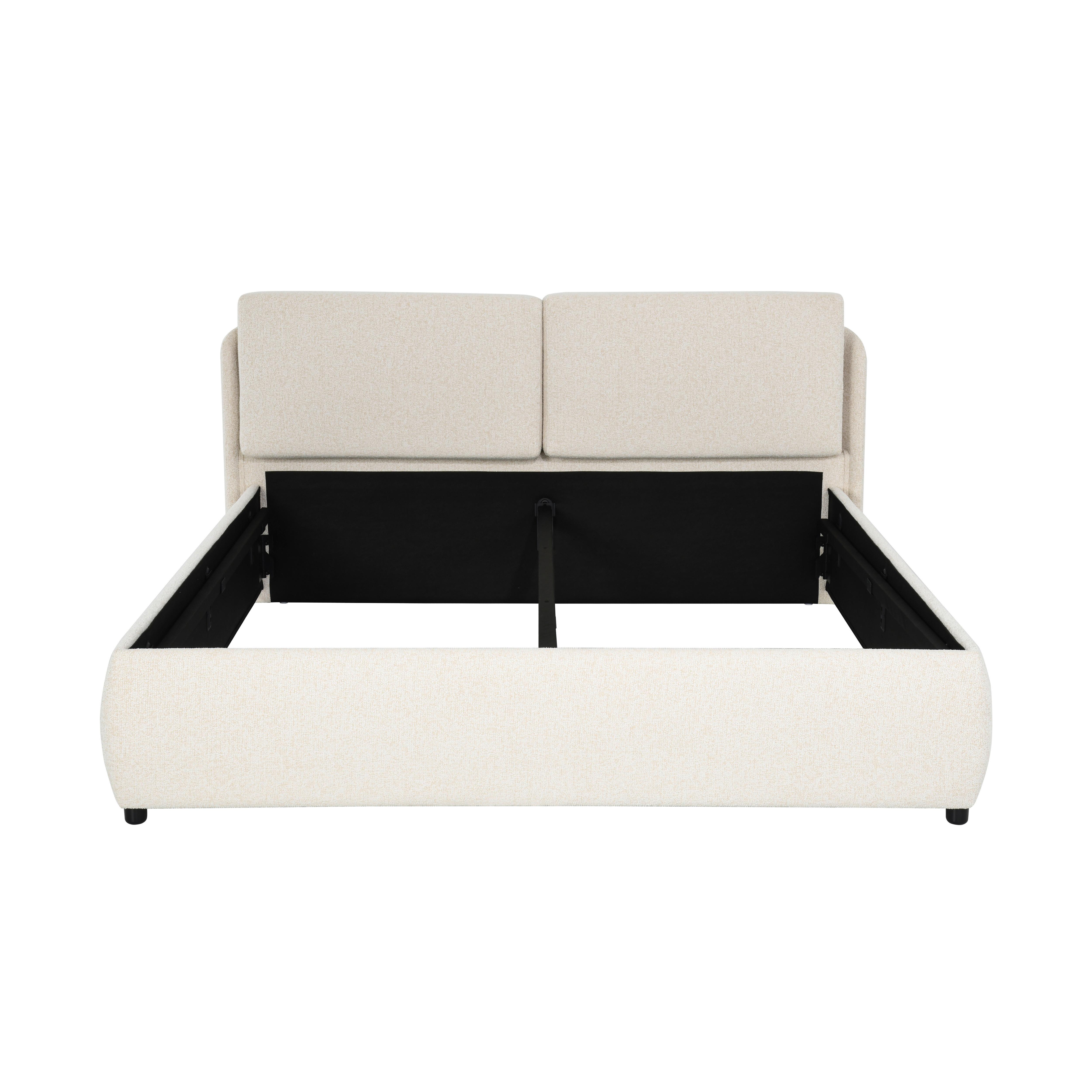 STOPPAD SÄNG LIVORNO - svart/cremefärgad, Klassisk, metall/textil (180/200cm) - Mömax