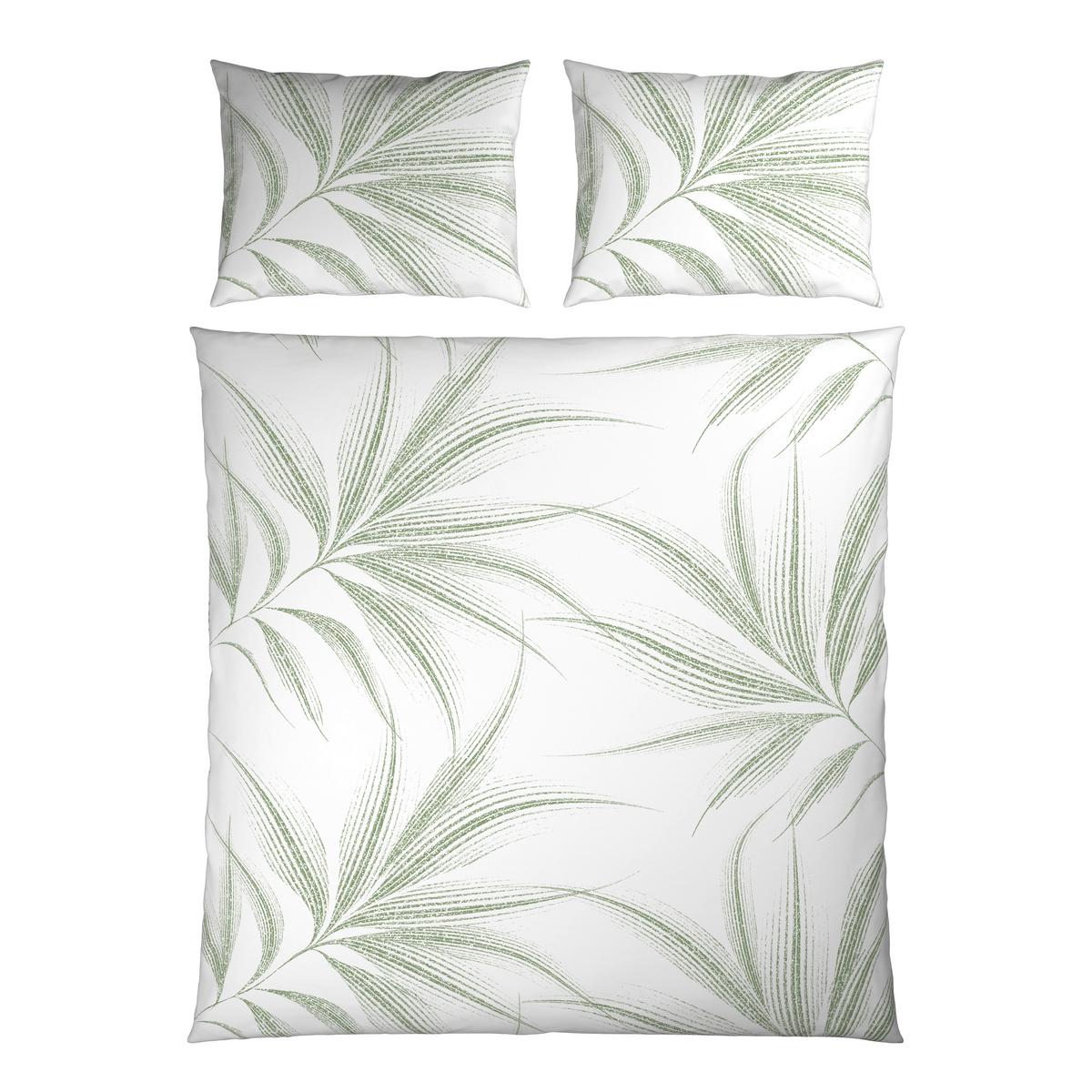 Posteljina Melefa Xxl 200x200/2x60x80cm - bijela/zelena, Konvencionalno, tekstil (200/200cm) - Mömax