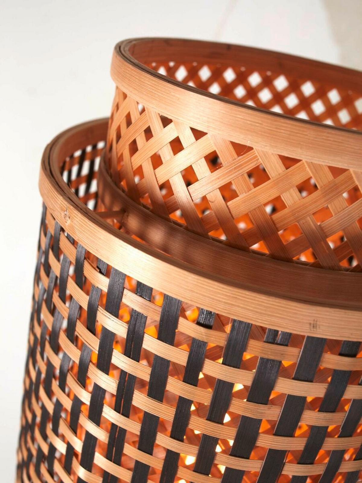 Namizna Svetilka Bhutan, Črna, Bambus - črna/naravne barve, Trend, les (22/45cm) - Good & Mojo