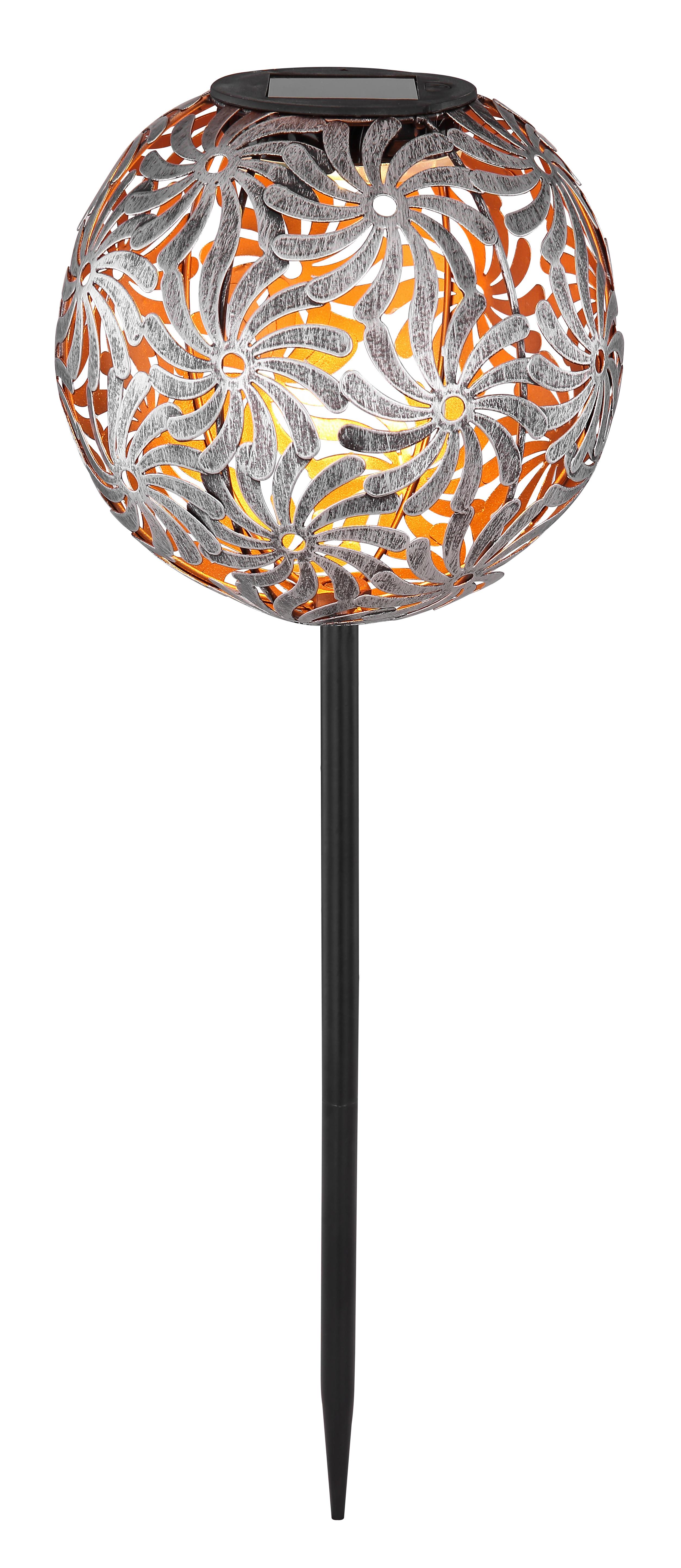 Solarna Svetilka Solar, S Sijalko - srebrne barve, Basics, kovina (18,5/54cm) - Globo