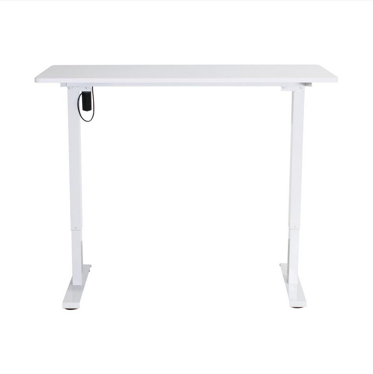 Dvižna Pisalna Miza Emil 2, Bela, 120x60 - bela, Moderno, kovina/leseni material (120/72-118/60cm) - Mömax
