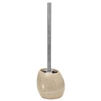 KOMPLET DO WC STONES - kolor aluminiowy/kolor piaskowy, Basics, tworzywo sztuczne (12,5/39cm) - Kleine Wolke