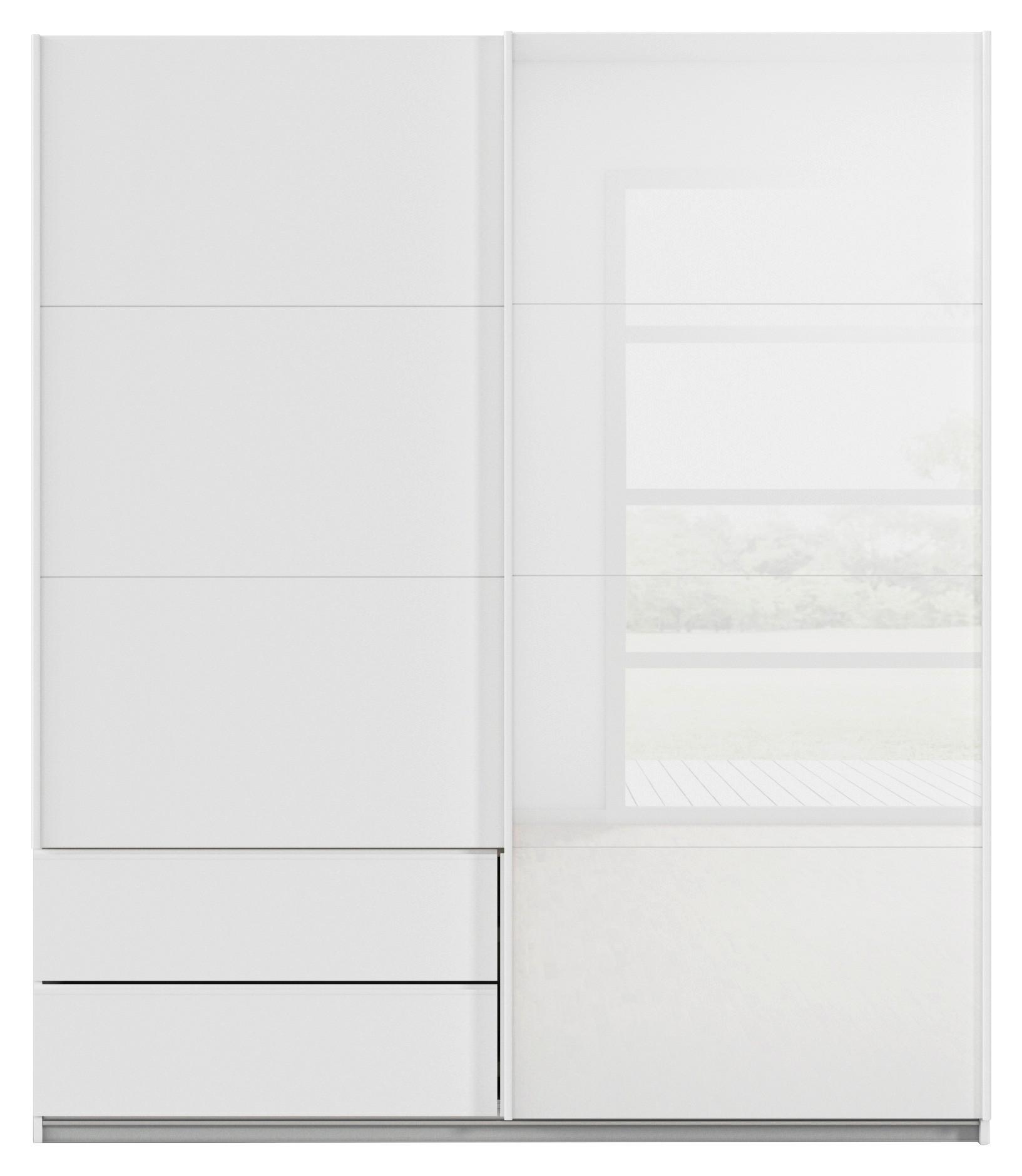 armoire à portes coulissantes in Weiss - blanc, Konventionell, matériau de bois (181/210/62cm) - Premium Living