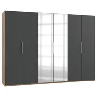 Ormar S Klasičnim Vratima Level 36 A - boje grafita/boje hrasta, Moderno, drvni materijal (300/216/58cm) - MID.YOU