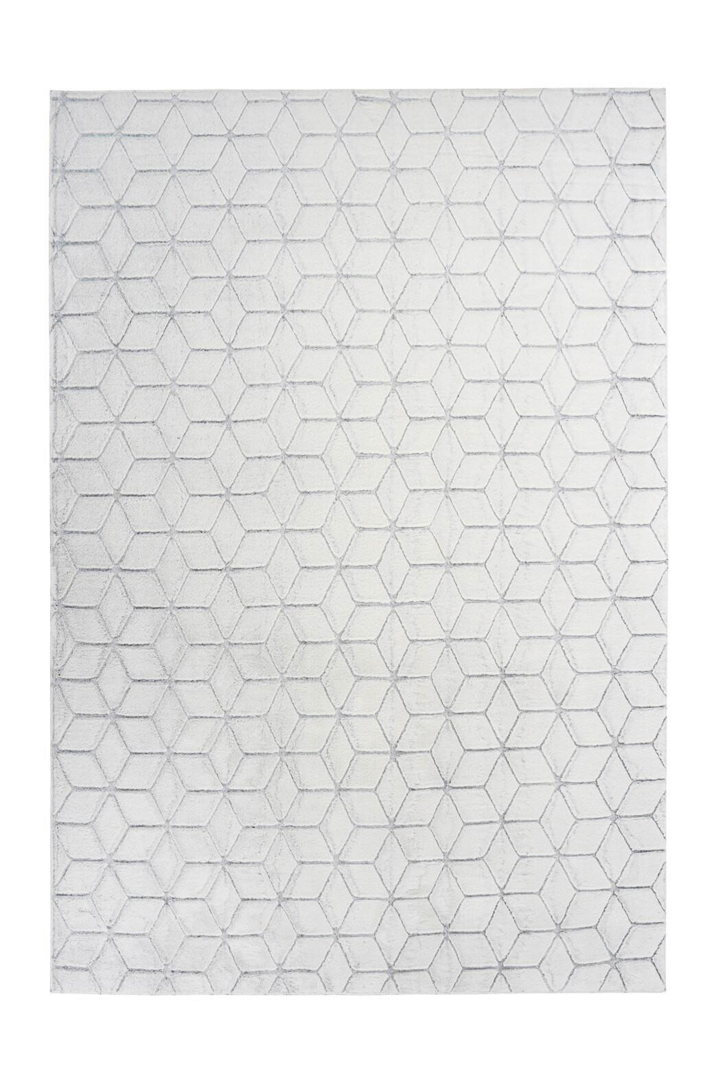 Teppich Vivica 125 Weiss / Anthrazit - Weiss/Anthrazit, Konventionell, Textil (160/230cm) - Kayoom