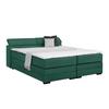 Boxspringbett Sevilla Dunkelgrün ca. 180x200cm - Dunkelgrün/Schwarz, KONVENTIONELL, Holz/Kunststoff (180/200cm) - Premium Living