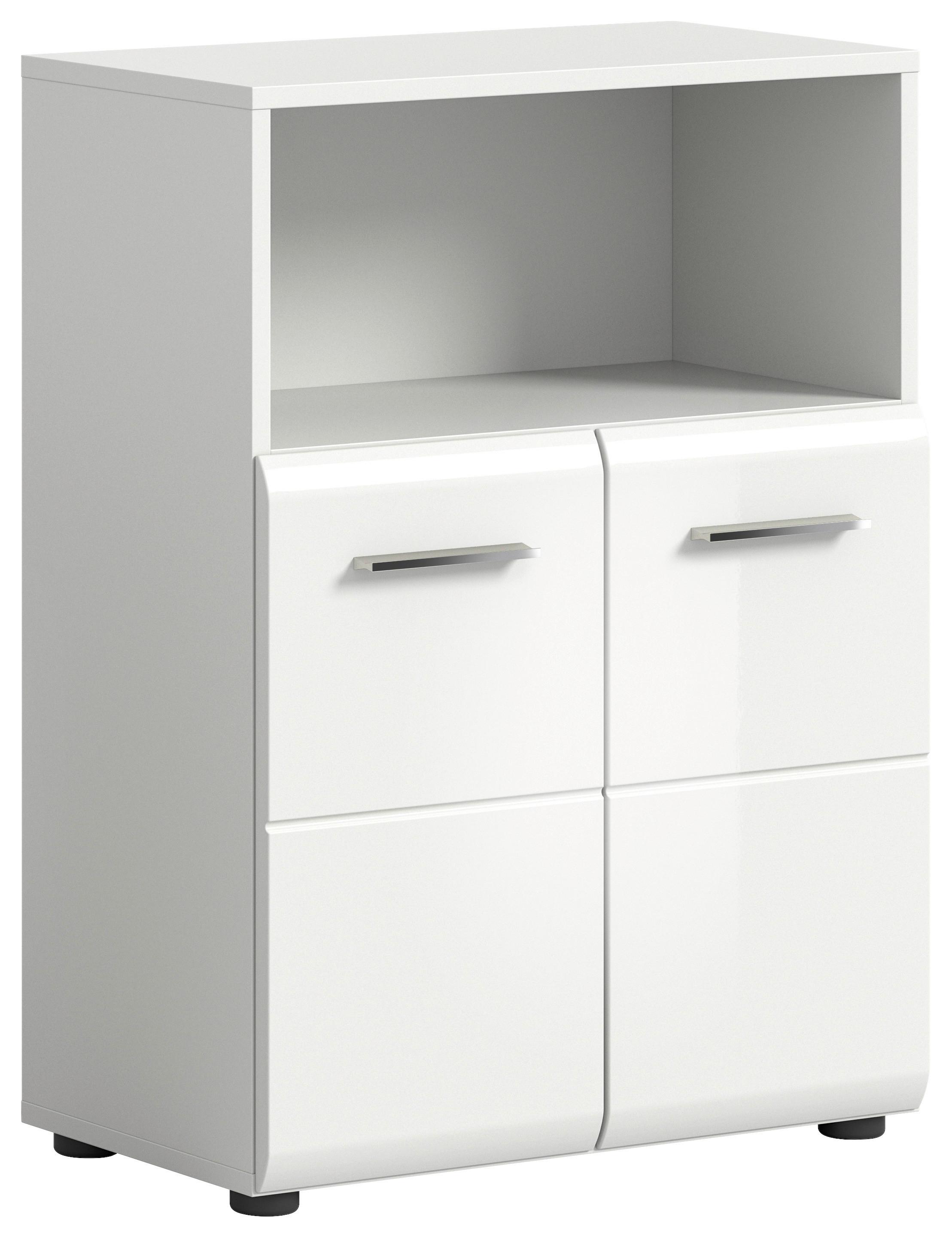 Unterschrank Ice ca. 60x82x30 cm Weiß hochgl. - Weiß Hochglanz, MODERN, Holzwerkstoff (60/82/30cm) - MID.YOU