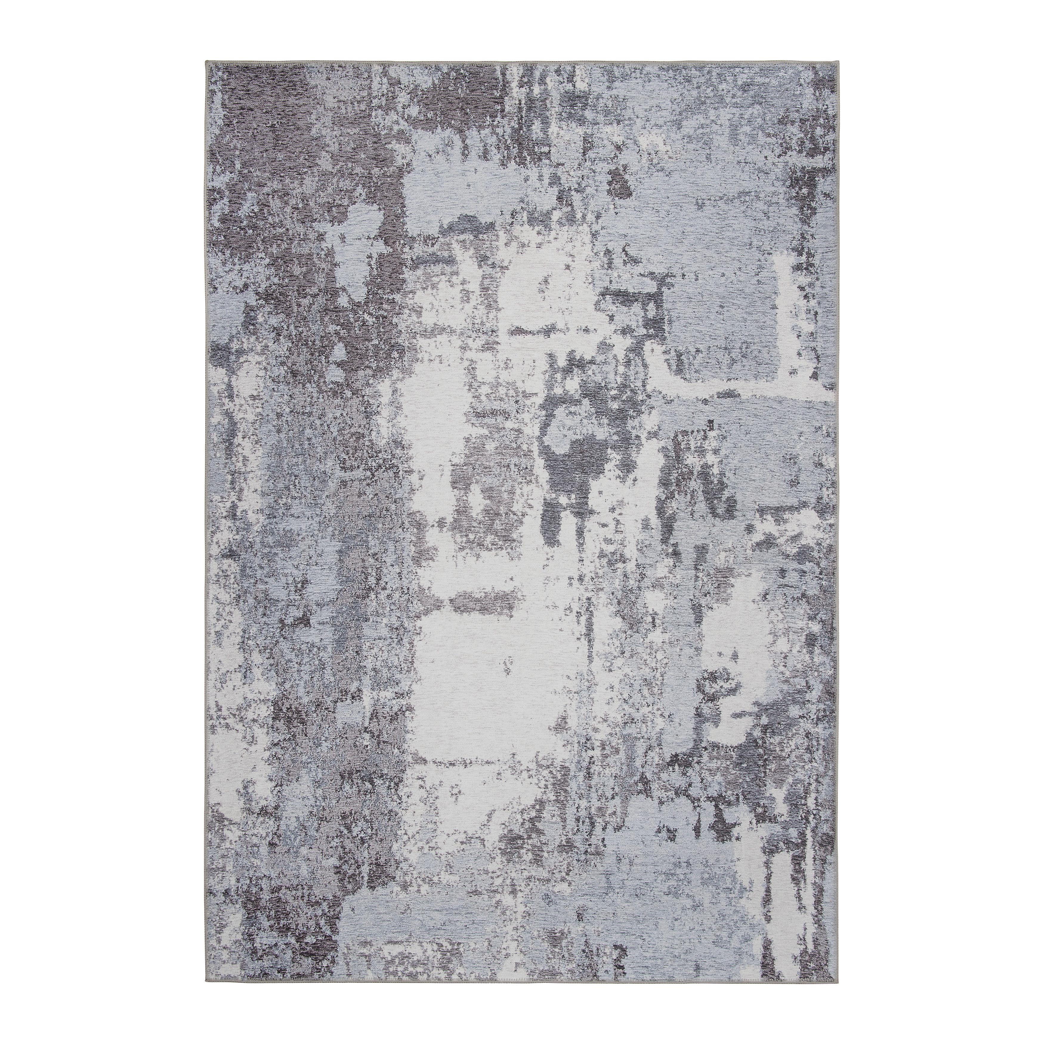 Flachwebteppich Edessa 1 in Creme/Grau ca. 80x200cm - Creme/Grau, MODERN, Textil (80/200cm) - Mömax
