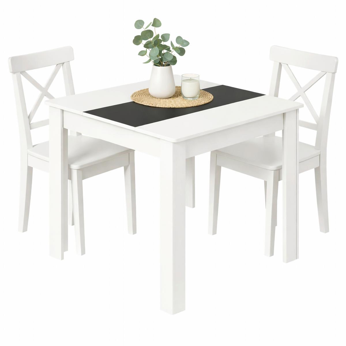 Esstisch Vcm Esstisch "disalo" 80x80 - Weiss/Anthrazit, Modern, Holzwerkstoff (80/80/75cm) - MID.YOU