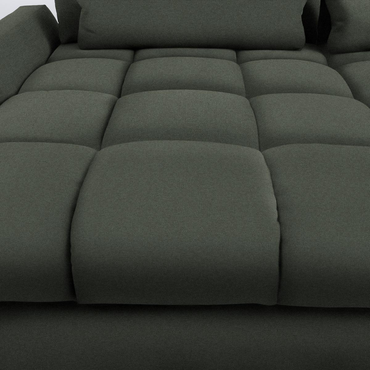 Wohnlandschaft Waikiki Grün - Chromfarben/Schwarz, KONVENTIONELL, Kunststoff/Textil (337/69/228cm) - Mömax