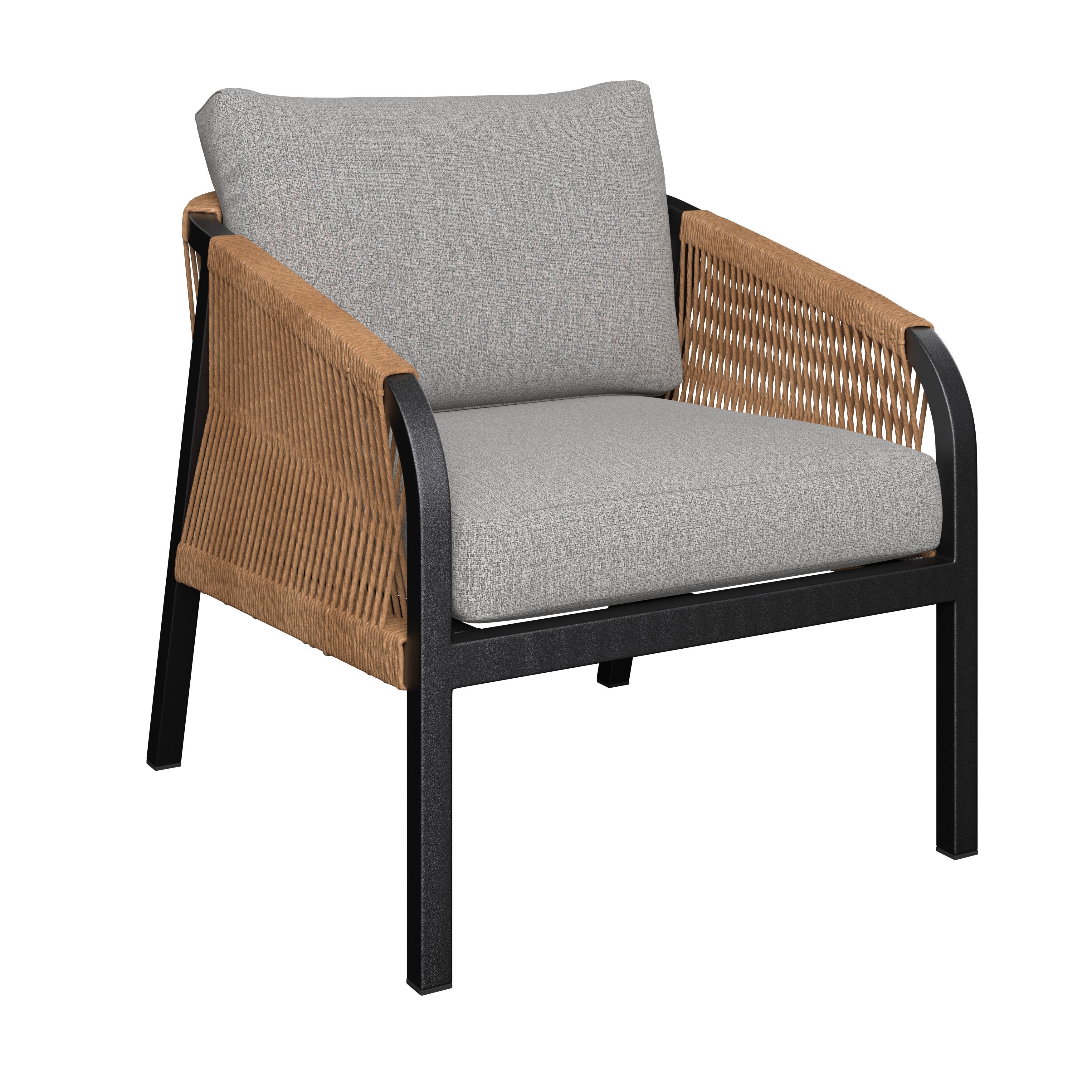 LOUNGEGRUPP DOHA 1 - ljusgrå/antracit, Modern, metall/glas - Mömax