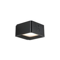 LED-Wandleuchte Qjop Schwarz max. 3,5 Watt - Schwarz, MODERN, Kunststoff/Metall (8,6/8/4,5cm) - Mömax