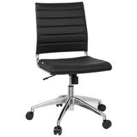 Pisarniški Stol Trisha, Črna - barve kroma/črna, Moderno, kovina/umetna masa (58/107/47cm) - MID.YOU