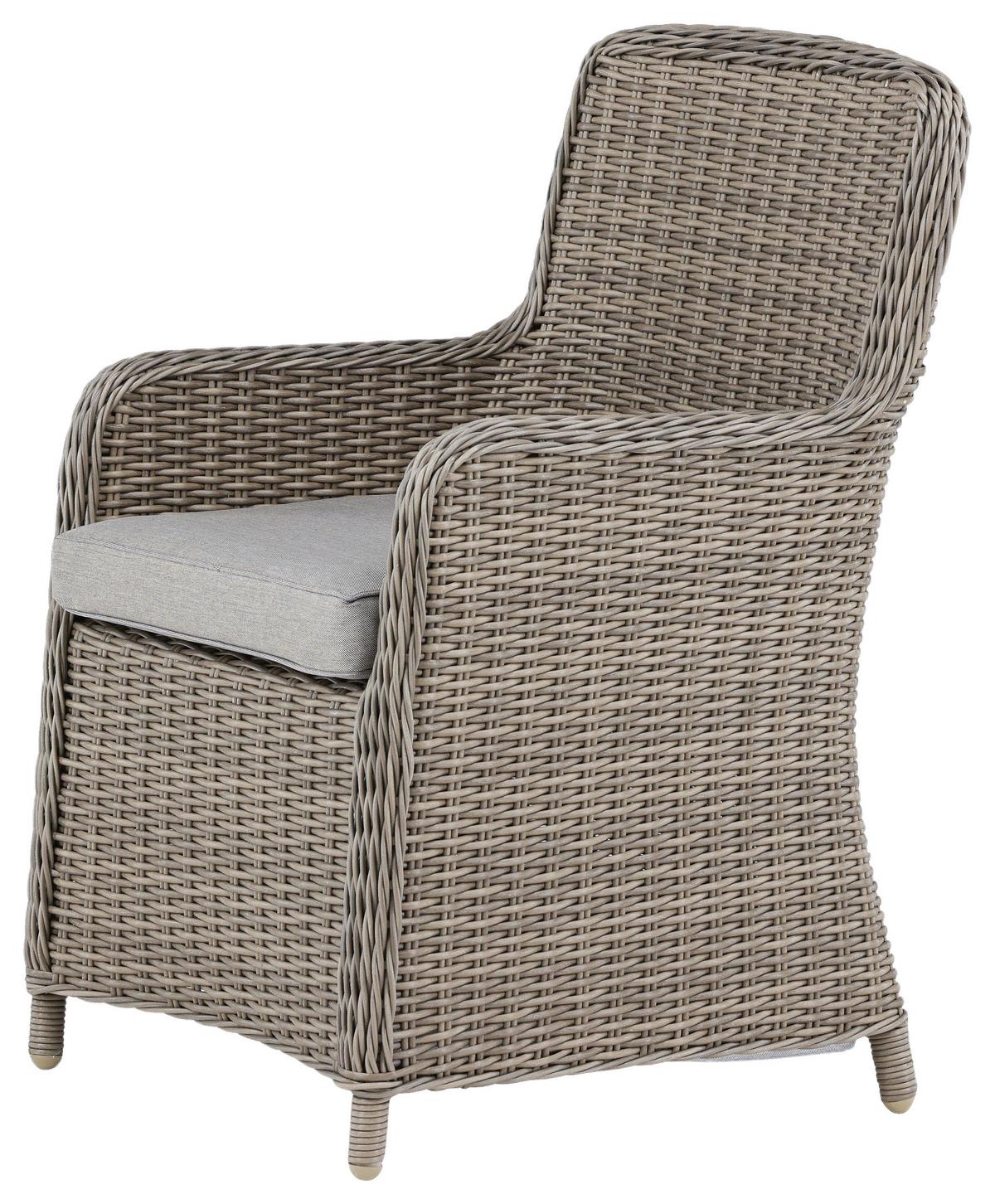 GARTENSTUHL-SET WEMBLEY - Braun, KONVENTIONELL, Kunststoff/Textil (62/94/66cm) - Gardenson