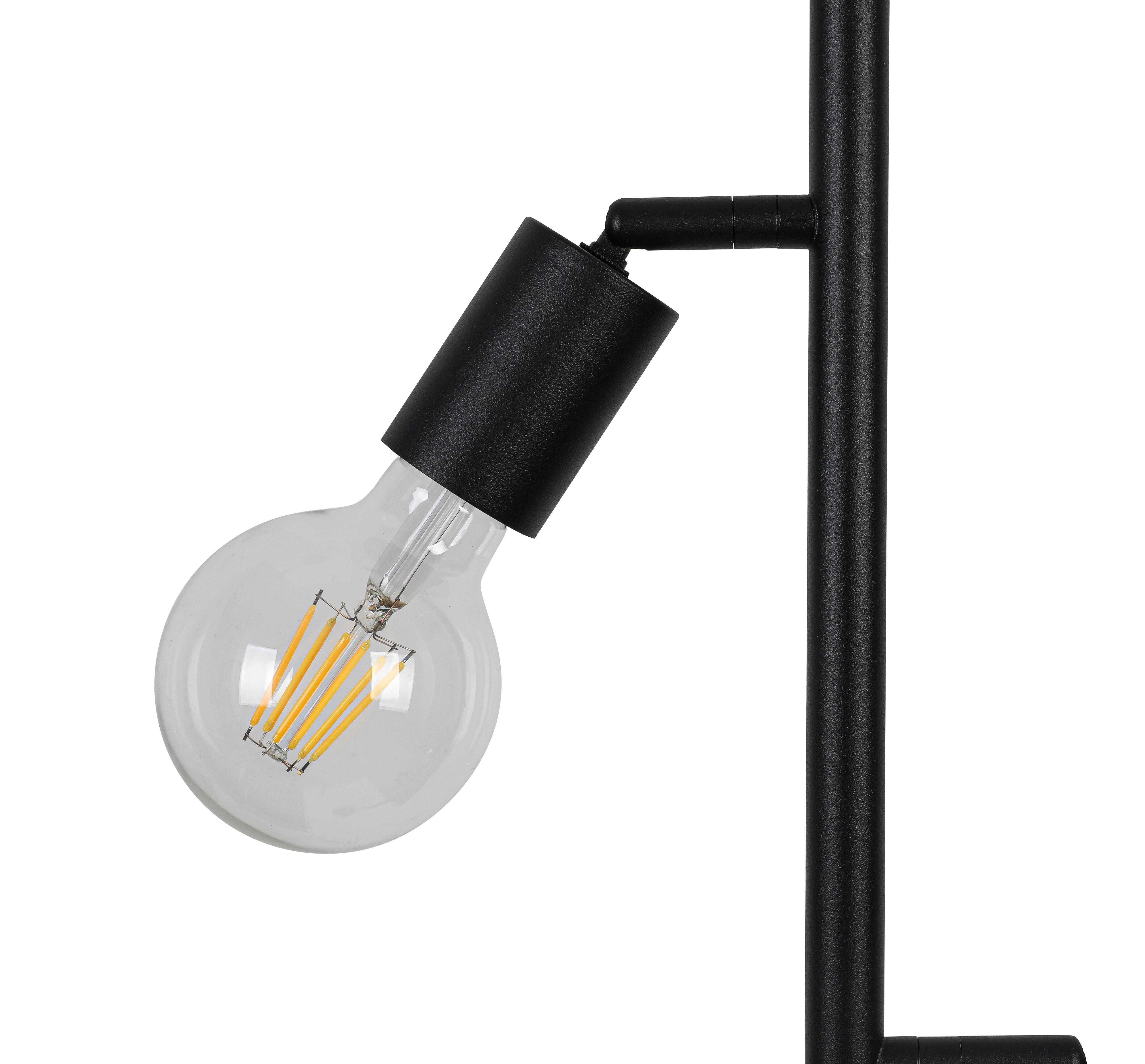 GOLVLAMPA STEFAN - svart, Basics, metall/plast (22cm) - Mömax