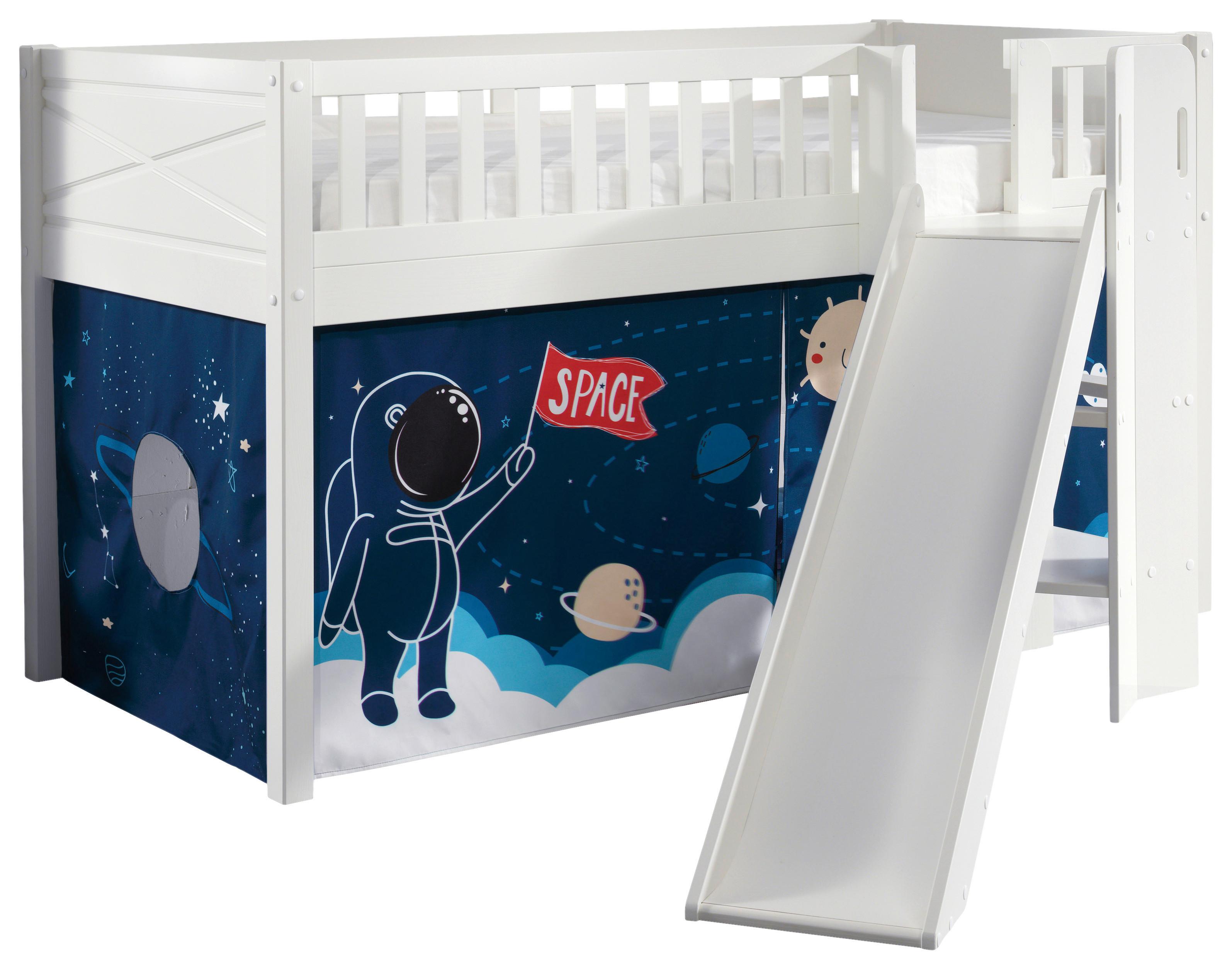 Spielbett Scott Space Shuttle ca. 90x200 cm Kiefer Weiß - Naturfarben/Weiß, ROMANTIK / LANDHAUS, Holz (90/200cm) - MID.YOU
