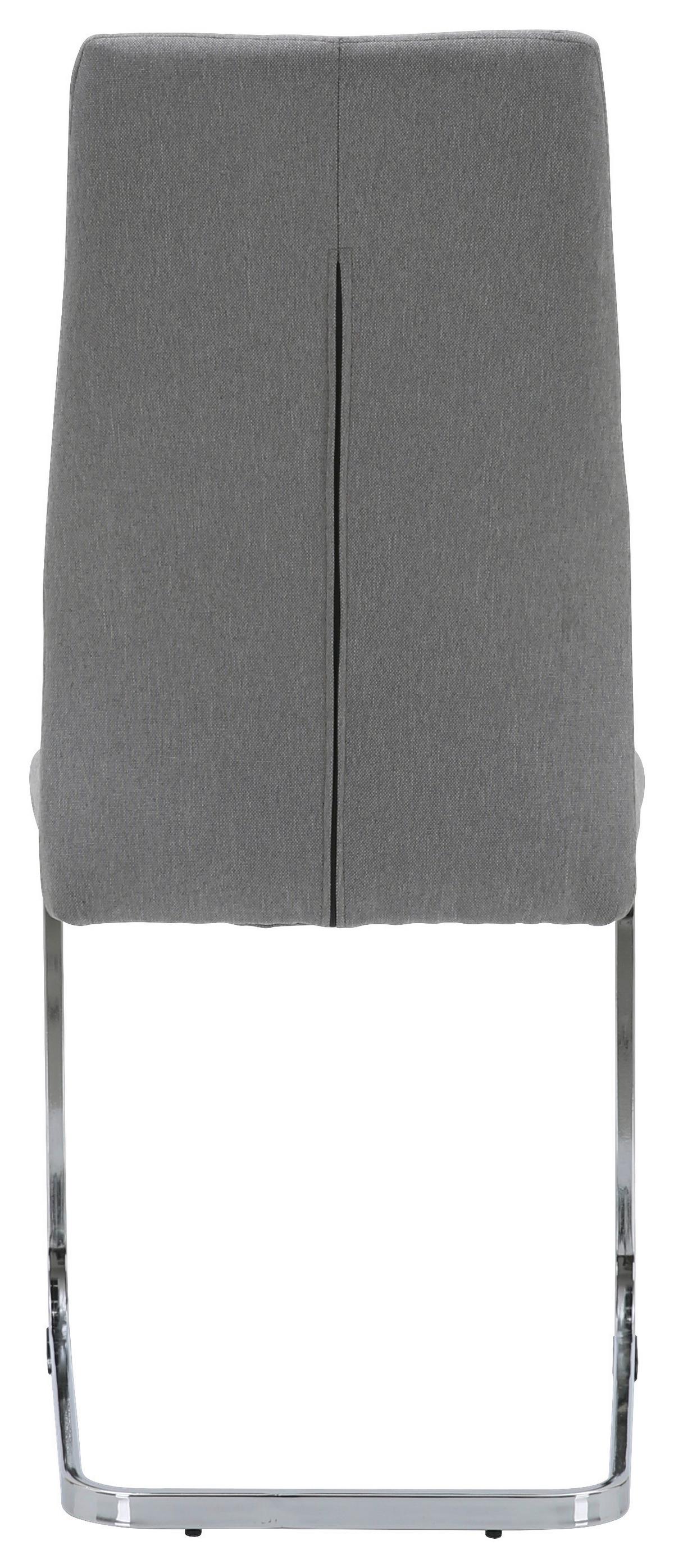 Stolica Erika - siva/srebrne boje, Basics, metal/tekstil (44/99/60cm) - Modern Living