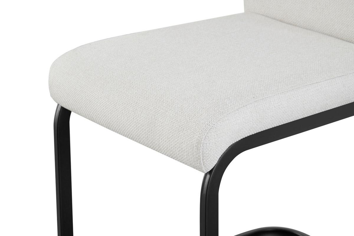 Set Nihajnih Stolov Hanna, Krem Barva, 2 Kos - črna/krem barve, Moderno, kovina/tekstil (43/98/59cm) - MID.YOU