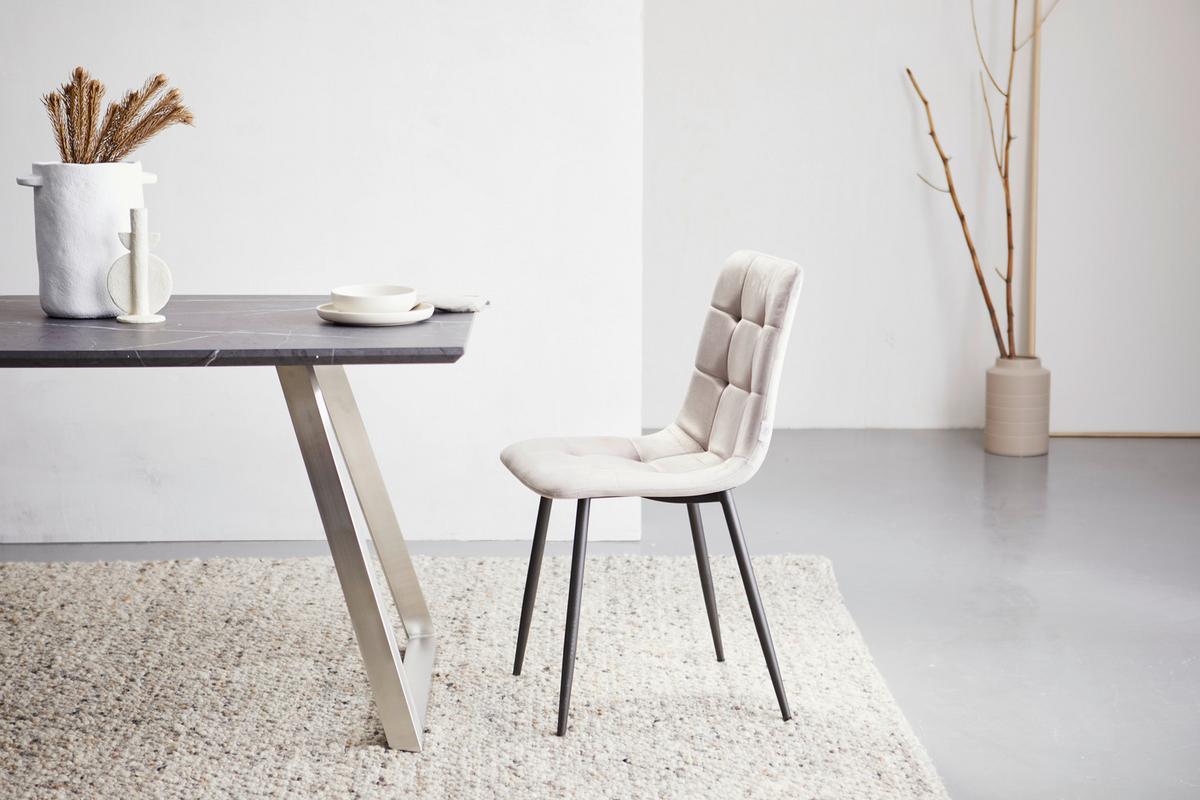 KRZESŁO SIT - szary, Modern, metal/tkanina (44/87/54cm) - P & B