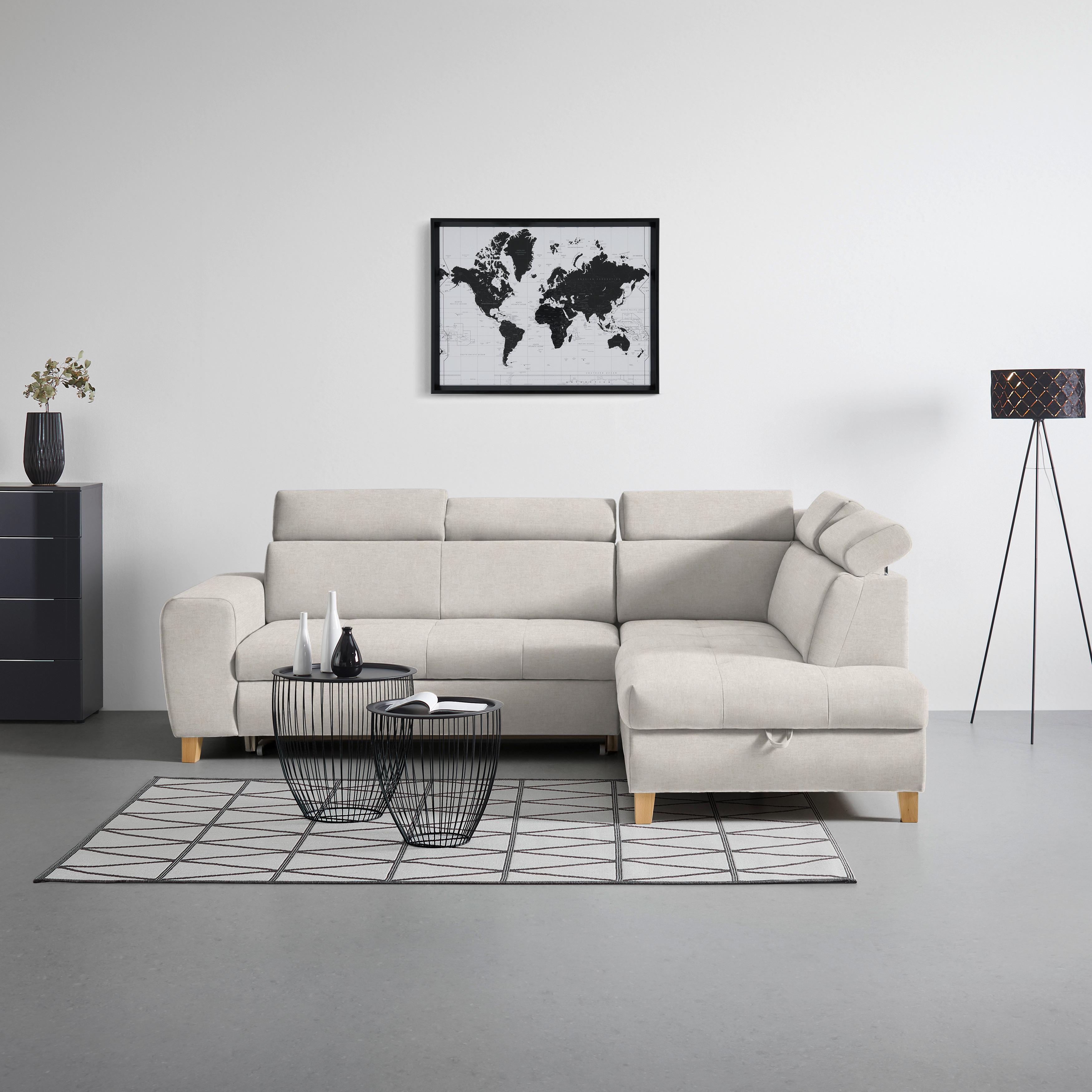 Kutna Garnitura Lugo - krem, Moderno, drvo/metal (266/98/205cm) - Modern Living