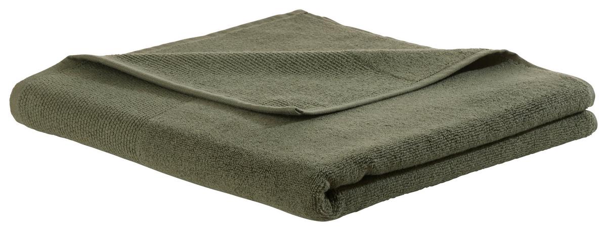Duschtuch Olivia in Grün ca. 70x140cm - Grün, Konventionell, Textil (70/140cm) - Premium Living