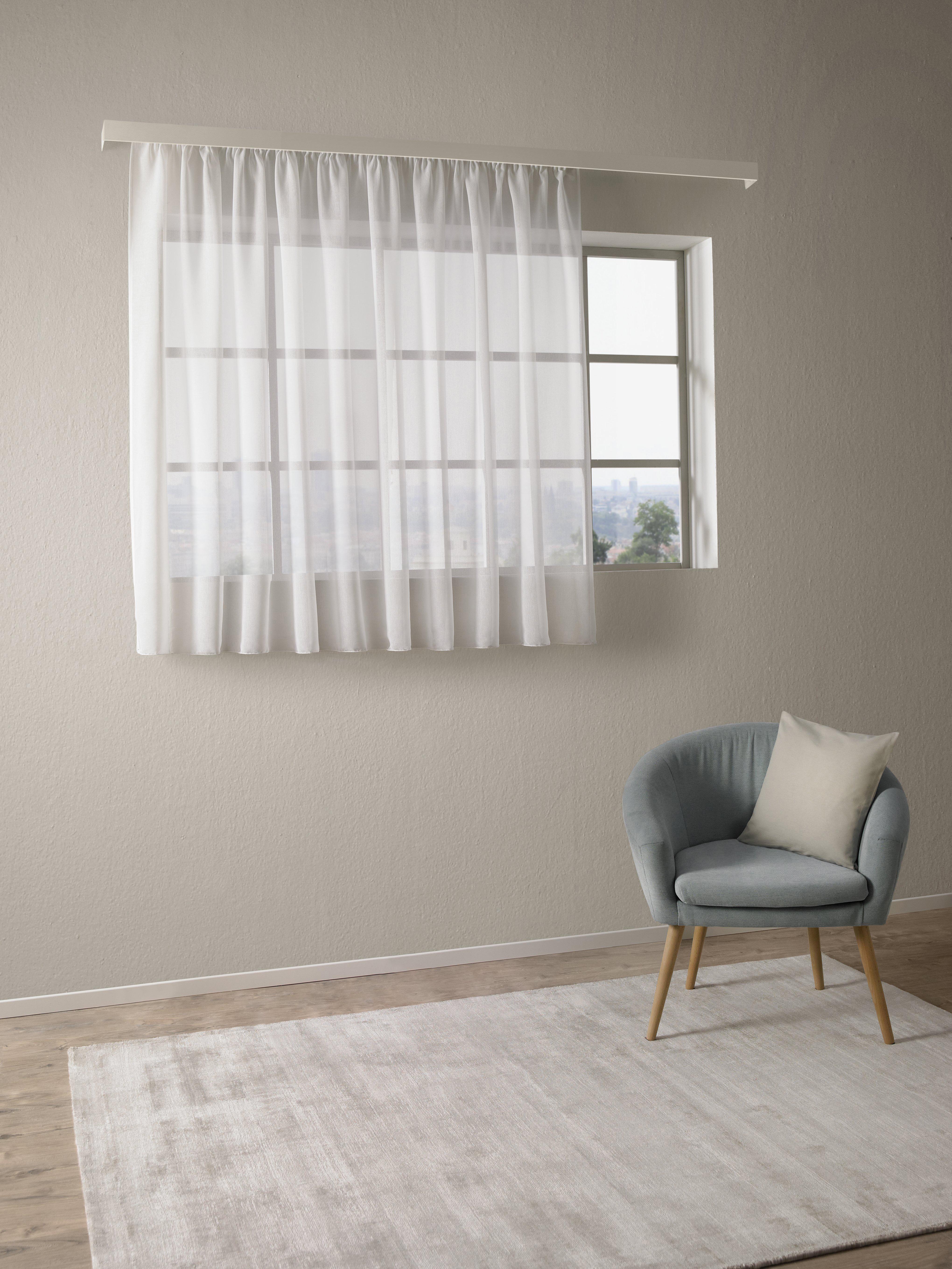 Končana Zavesa Tosca Store 1 - bela, tekstil (300/140cm) - Modern Living