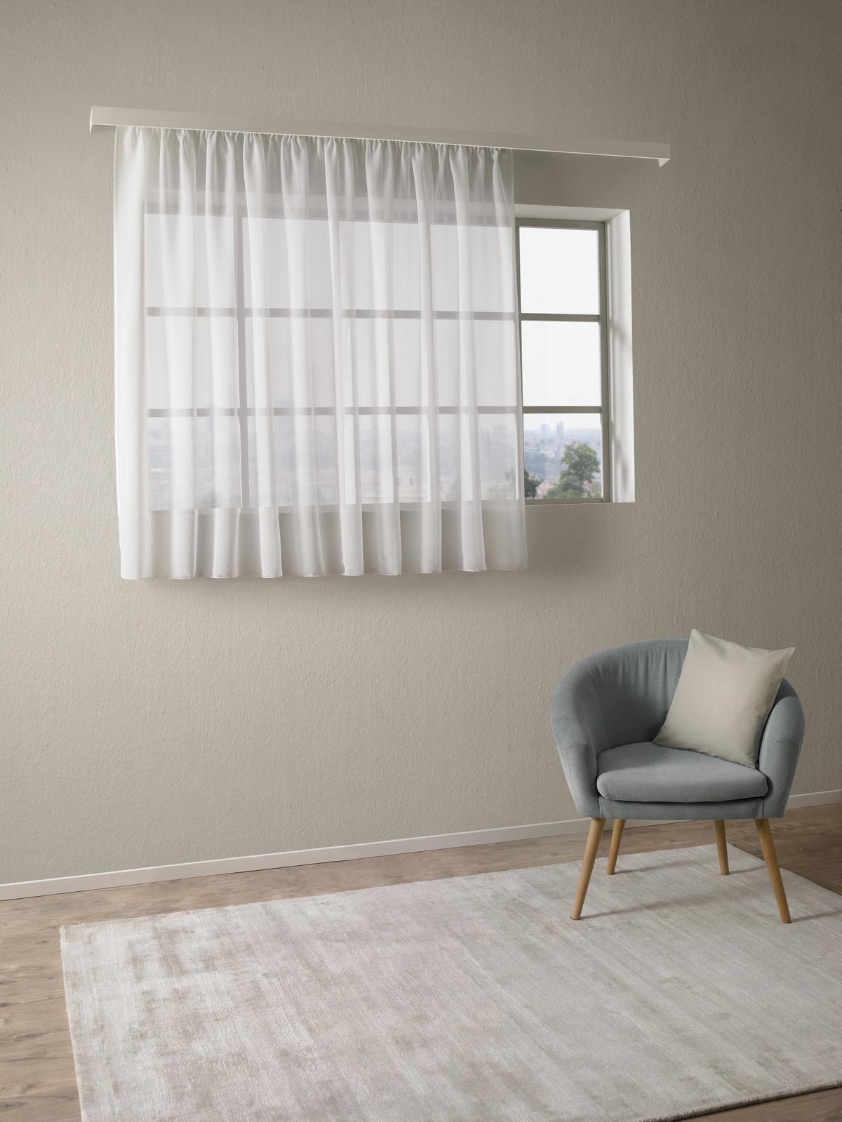 Končana Zavesa Tosca Store 1 - bela, tekstil (300/145cm) - Modern Living