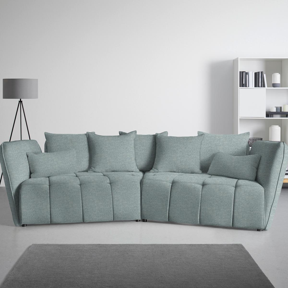 Boxspringsofa Sofi Hellblau - Schwarz/Hellblau, MODERN, Textil (294/93/152cm) - Premium Living