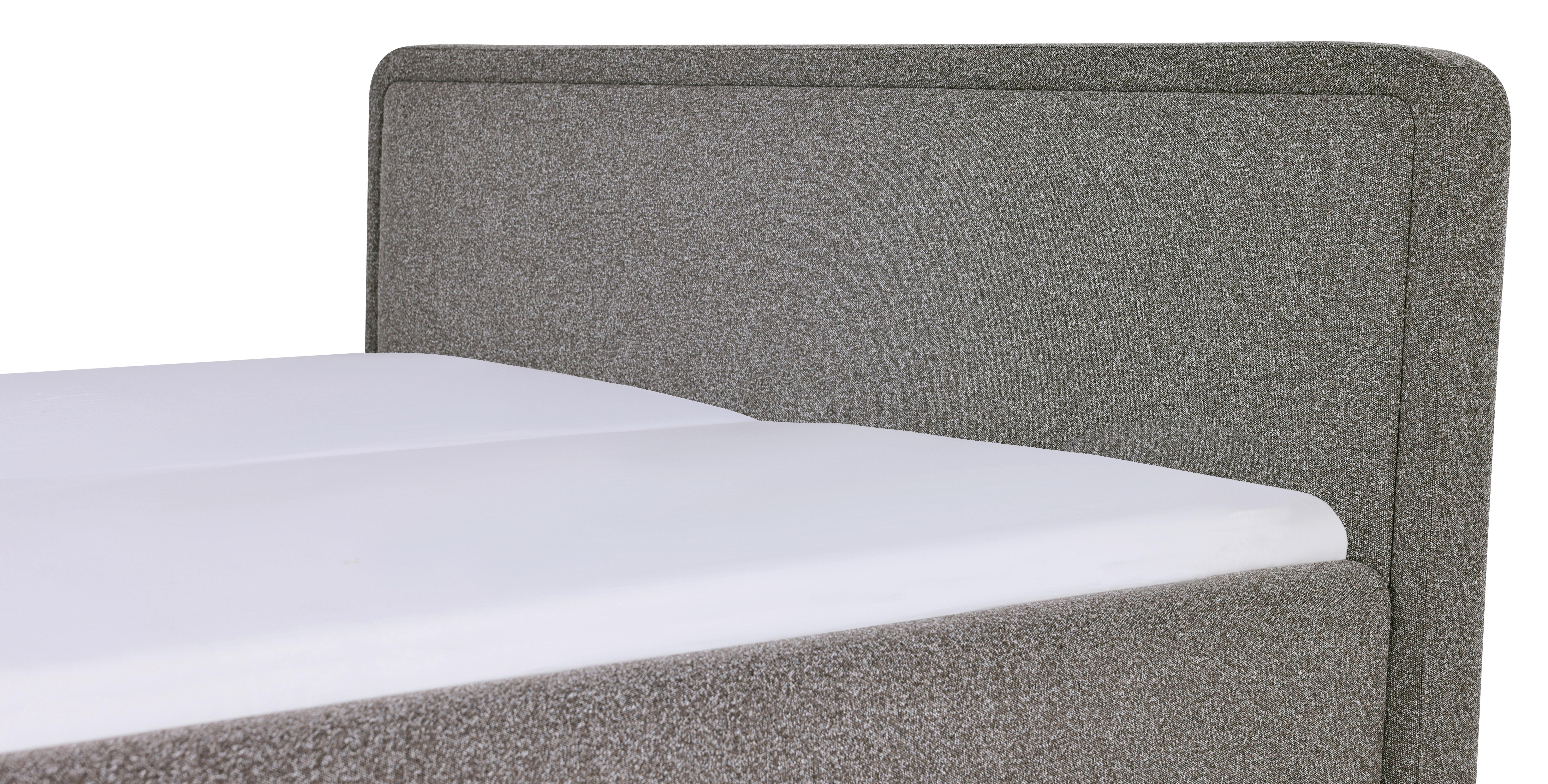 STOPPAD SÄNG SKAGEN - sandfärgad/brun, Klassisk, trä/textil (160/200cm) - Mömax