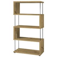 Standregal in Eichefarben - Eichefarben/Schwarz, MODERN, Holzwerkstoff/Kunststoff (66/126/33cm) - Mömax