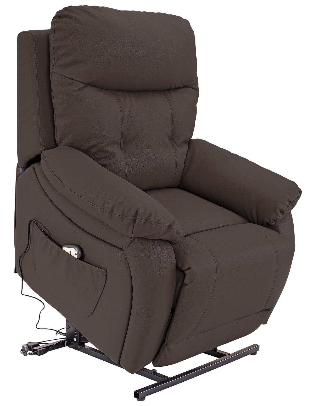 Tv Fotelj Mario, Relax Funkcija, Rjava - črna/rjava, Konvencionalno, kovina/umetna masa (89/107-79/94-165cm) - James Wood